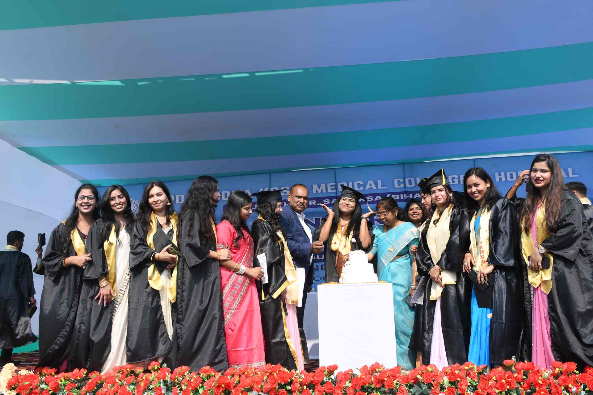 Group of graduates celebrating with joy